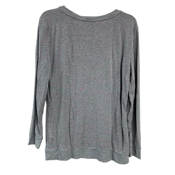 Upcycled Hand Printed Womens Medium Halloween Witch Please Long Sleeve Tee Shirt - Picture 3 of 5